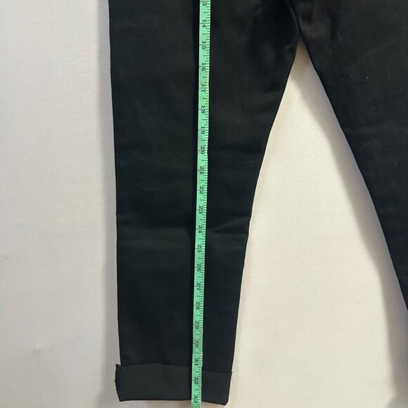 A chic button-front design stylish black jeans (M/L) - Picture 5 of 10